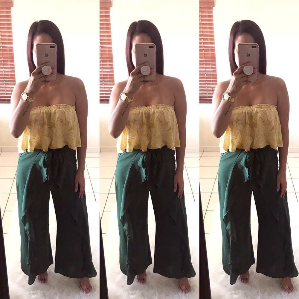 LAST 1 // ‘PALMS’ Printed Crop - Picture 4 of 4